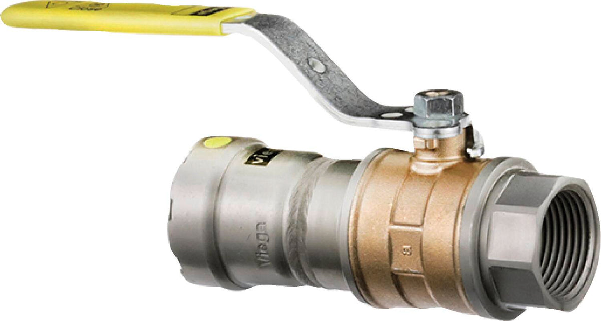 Viega 30630 MegaPressG Ball Valve, 1/2", Press x FNPT