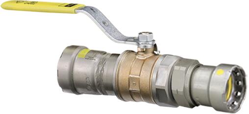 Viega 30695 MegaPressG Ball Valve, 3/4", Press x Ground Joint