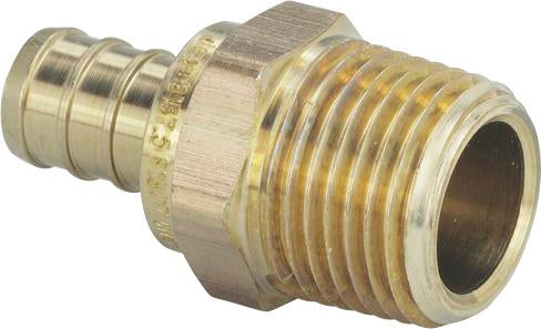 Viega 46366 1" PEX Crimp x 1" MNPT Lead-Free PureFlow Crimp Adapter, Brass (Pack of 10)