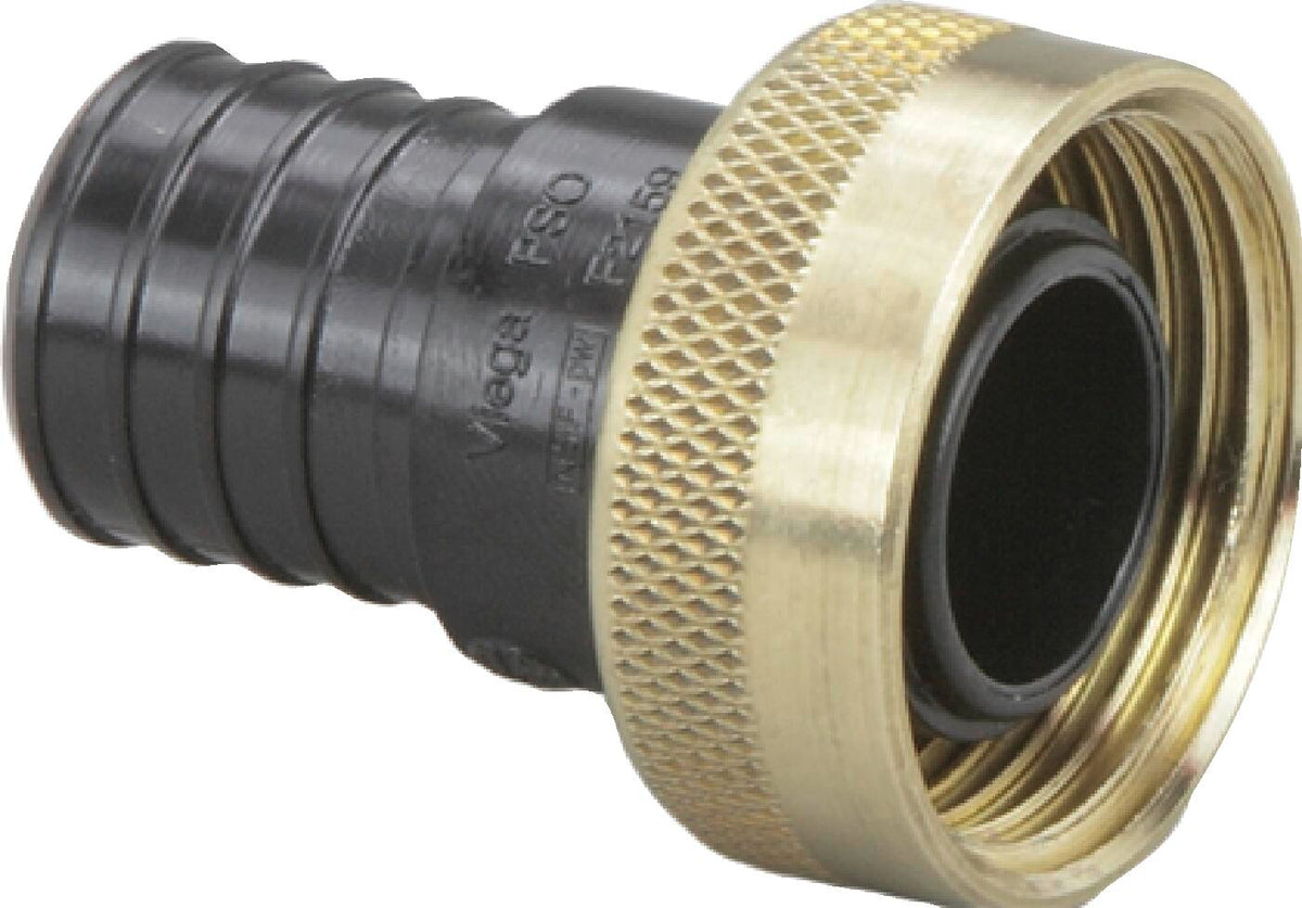 Viega 50141 3/4" PEX Crimp x 1" Supply PureFlow Crimp Supply Adapter, PolyAlloy (Pack of 5)