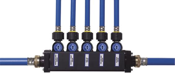 Viega 49083 8-Port PureFlow MiniBloc Zoning Manifold, 1/2" Ports, Polysulfone