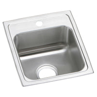 Elkay Celebrity Stainless Steel 15" x 17-1/2" x 7-1/8", 1-Hole Single Bowl Drop-in Bar Sink PSR15171