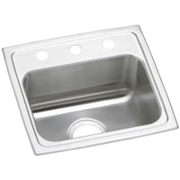 Elkay Celebrity Stainless Steel 17" x 16" x 7-1/8", 3-Hole Single Bowl Drop-in Sink PSR17163