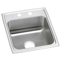 Elkay Celebrity Stainless Steel 17" x 20" x 7-1/8", 2-Hole Single Bowl Drop-in Sink PSR17202