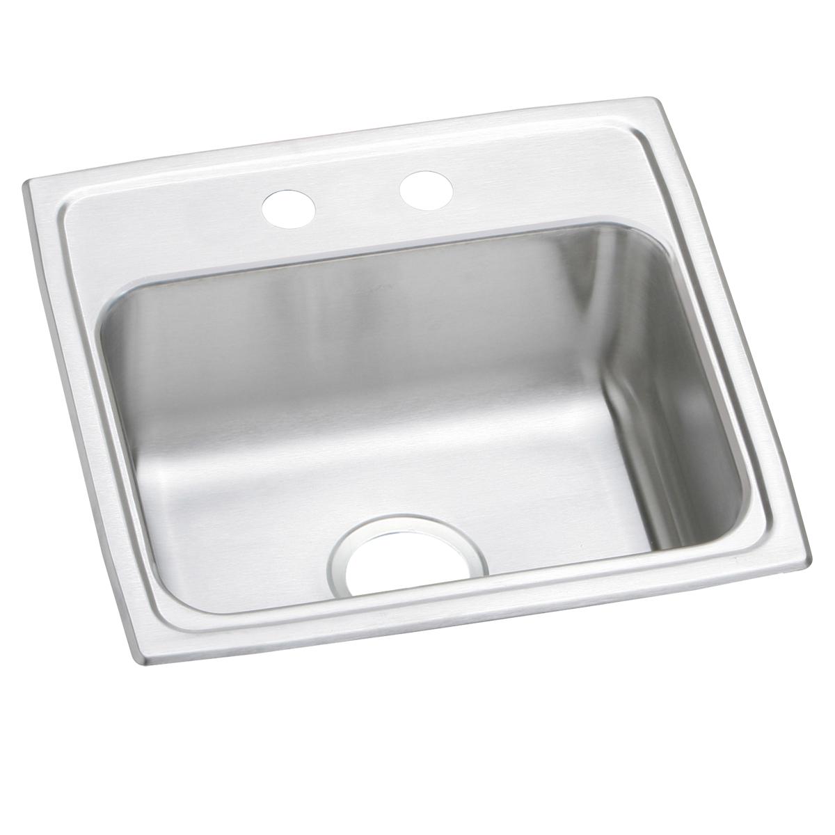Elkay Celebrity Stainless Steel 19" x 18" x 7-1/8", 2-Hole Single Bowl Drop-in Sink PSR19182
