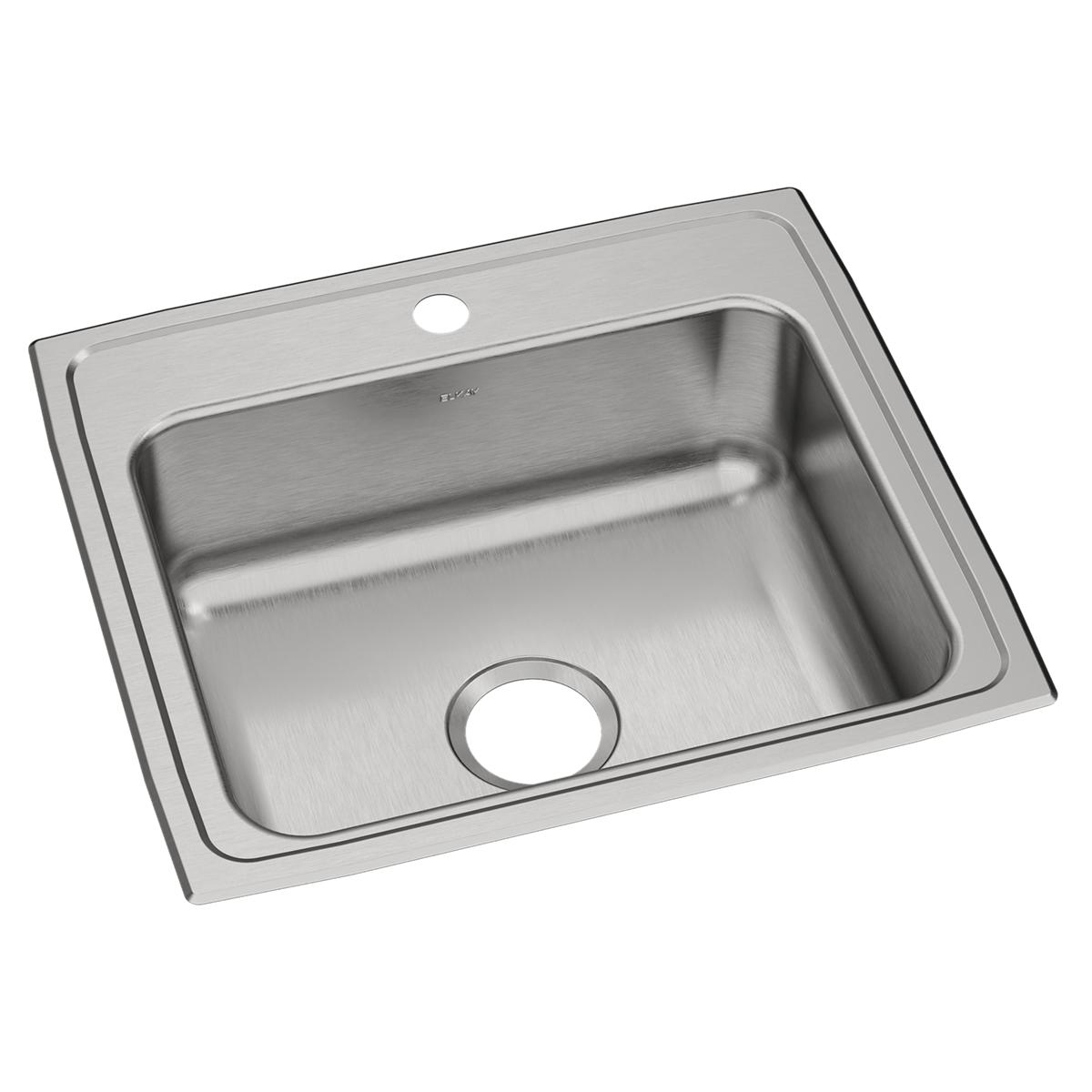 Elkay Celebrity Stainless Steel 22" x 19-1/2" x 7-1/8", 1-Hole Single Bowl Drop-in Sink PSR22191