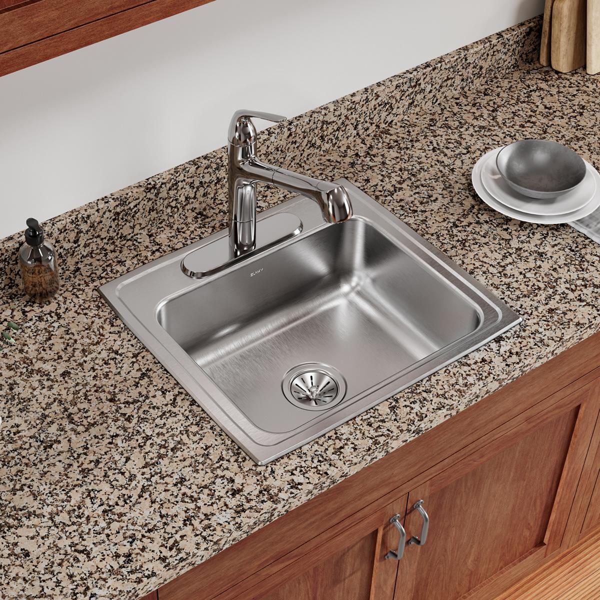 Elkay Celebrity Stainless Steel 22" x 19-1/2" x 7-1/8", Single Bowl Drop-in Sink PSR22193