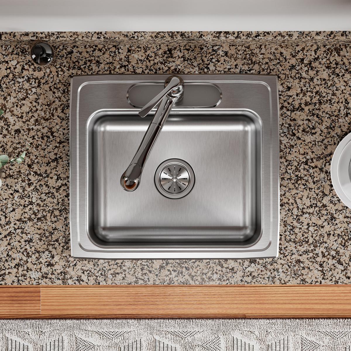 Elkay Celebrity Stainless Steel 22" x 19-1/2" x 7-1/8", Single Bowl Drop-in Sink PSR22193