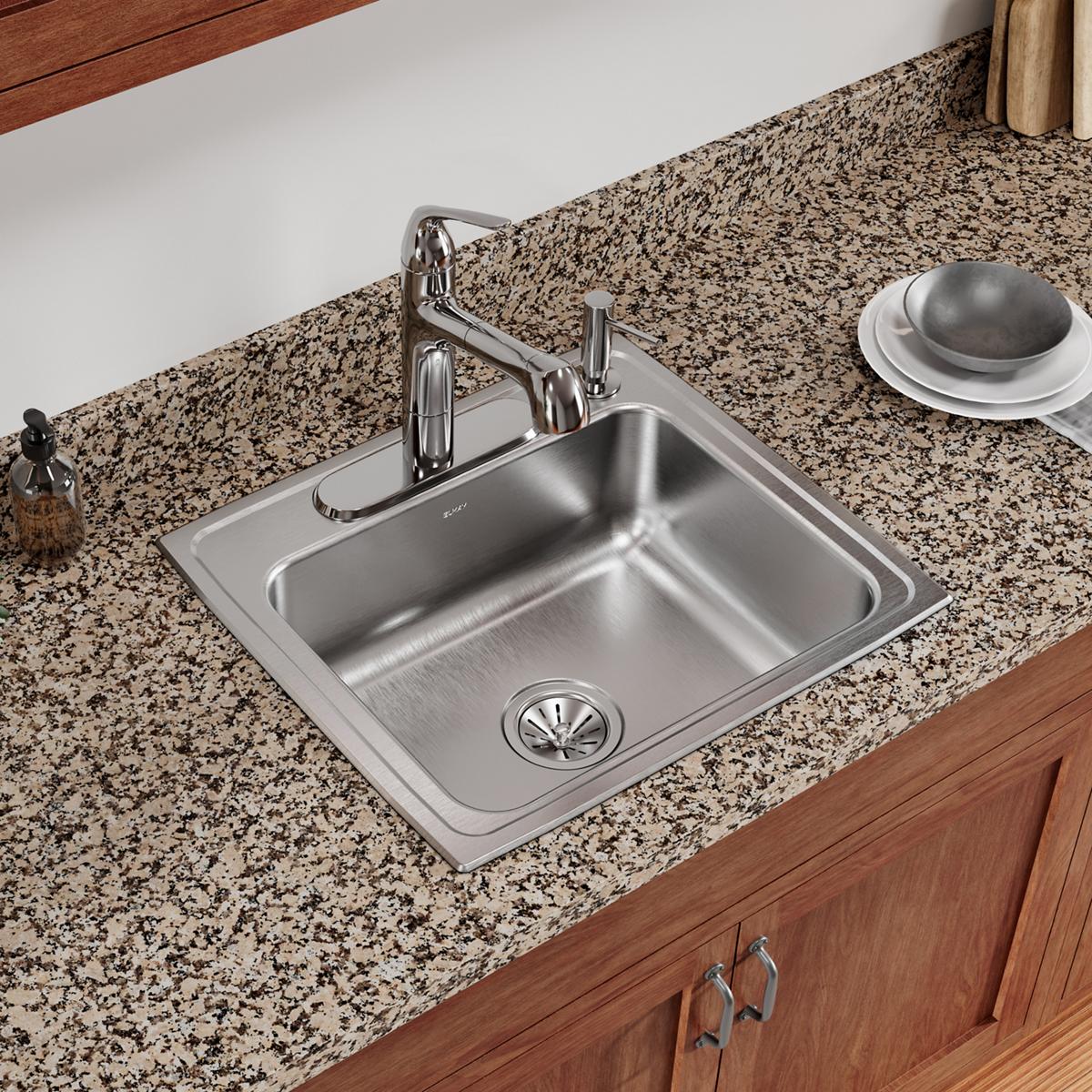 Elkay Celebrity Stainless Steel 22" x 19-1/2" x 7-1/8", Single Bowl Drop-in Sink PSR22194