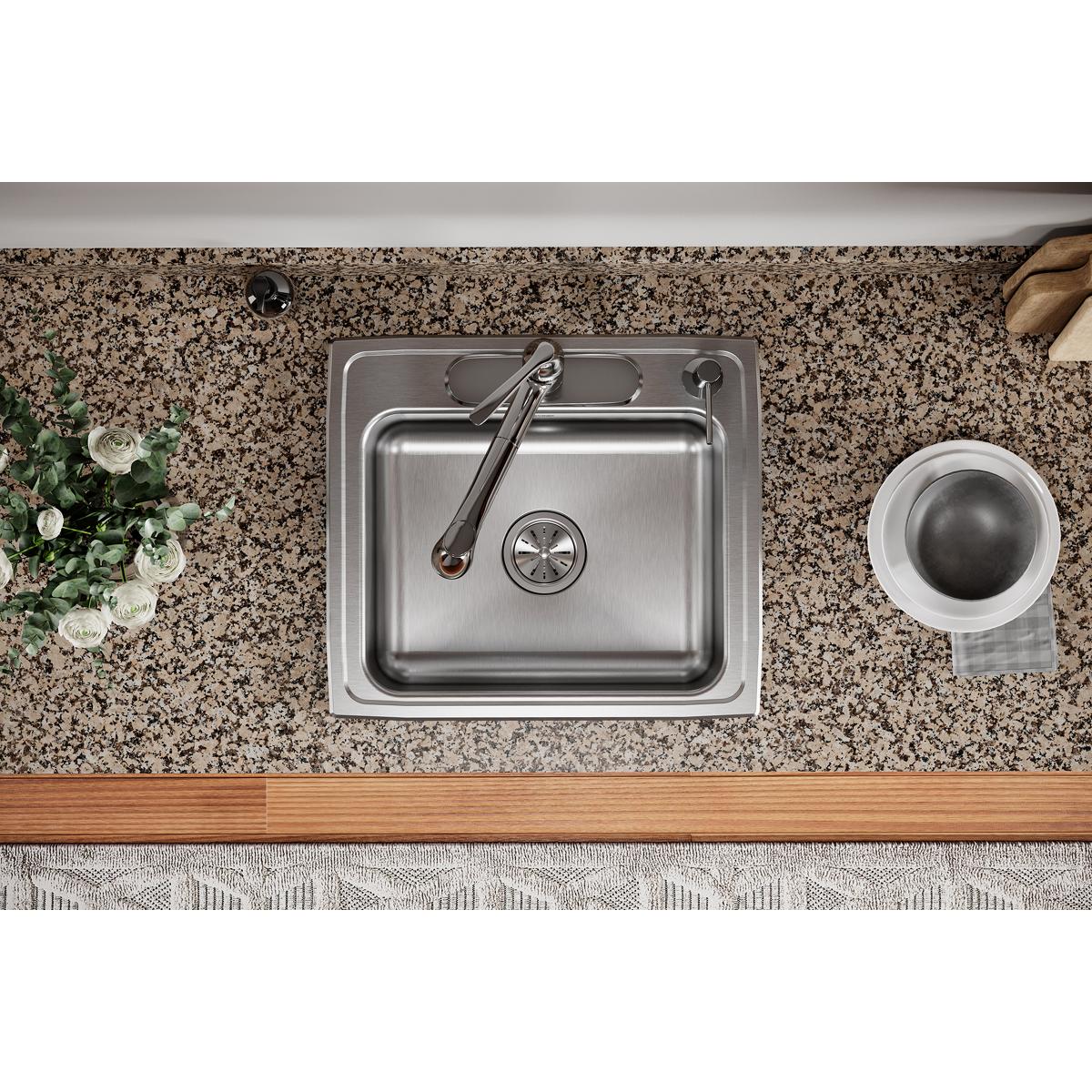 Elkay Celebrity Stainless Steel 22" x 19-1/2" x 7-1/8", Single Bowl Drop-in Sink PSR22194