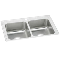 Elkay Celebrity Stainless Steel 33" x 22" x 7-1/2", 1-Hole Equal Double Bowl Drop-in Sink PSR33221