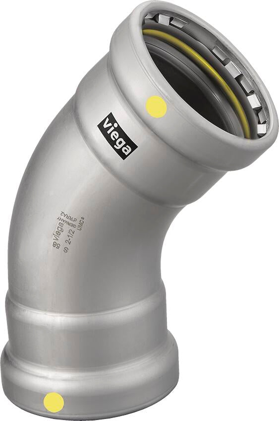 Viega MegaPressG 45° Elbow, 4"