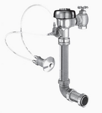 Sloan Regal 9603-3.5 Concealed Manual Flushometer, 3.5 gpf, Rear Spud, Unfinished (Rough Brass), Metal Button Panel Mount Handle