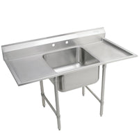Elkay Rigidbilt Stainless Steel 27" x 29-3/4" x 12-3/4" Floor Mount, Single Compartment Scullery Sink w/ Drainboard RNSF8118LR2