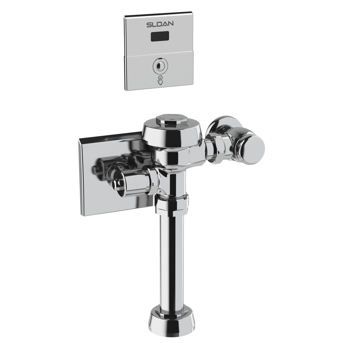 Sloan Royal 111 ESS Exposed Hardwired Sensor Water Closet Flushometer (1.28 GPF), Angle Stop Bumper, Polished Chrome