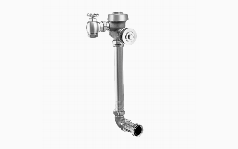 Sloan Royal 152-1.6 Concealed Manual Flushometer, 1.6 gpf, Rear Spud, Unfinished (Rough Brass), 3-3/4" LDIM, Wall Box Version, with 13-1/2" Vacuum Breaker