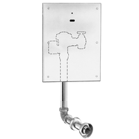 Sloan Royal 140 ESS Concealed Hardwired Sensor Water Closet Flushometer (3.5 GPF), 2"-10-3/4" LDIM, 13x17 SS Panel Wall Box, Stainless Steel
