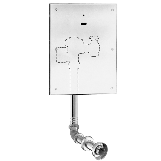 Sloan Royal 140 ESS Concealed Hardwired Sensor Water Closet Flushometer (1.6 GPF), 2"-10-3/4" LDIM, 13x17 SS Panel Wall Box, Stainless Steel