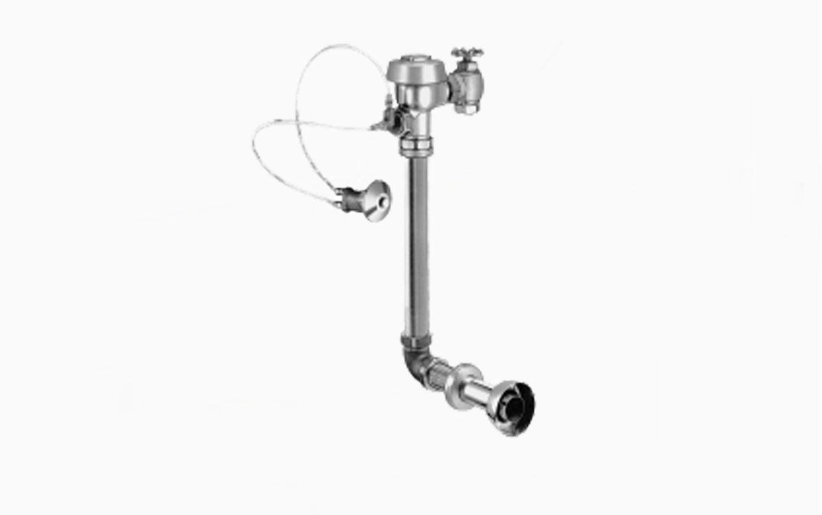 Sloan Royal 940-1.28 Concealed Manual Flushometer, 1.28 gpf, Rear Spud, Metal Button Fixture Wall Actuator