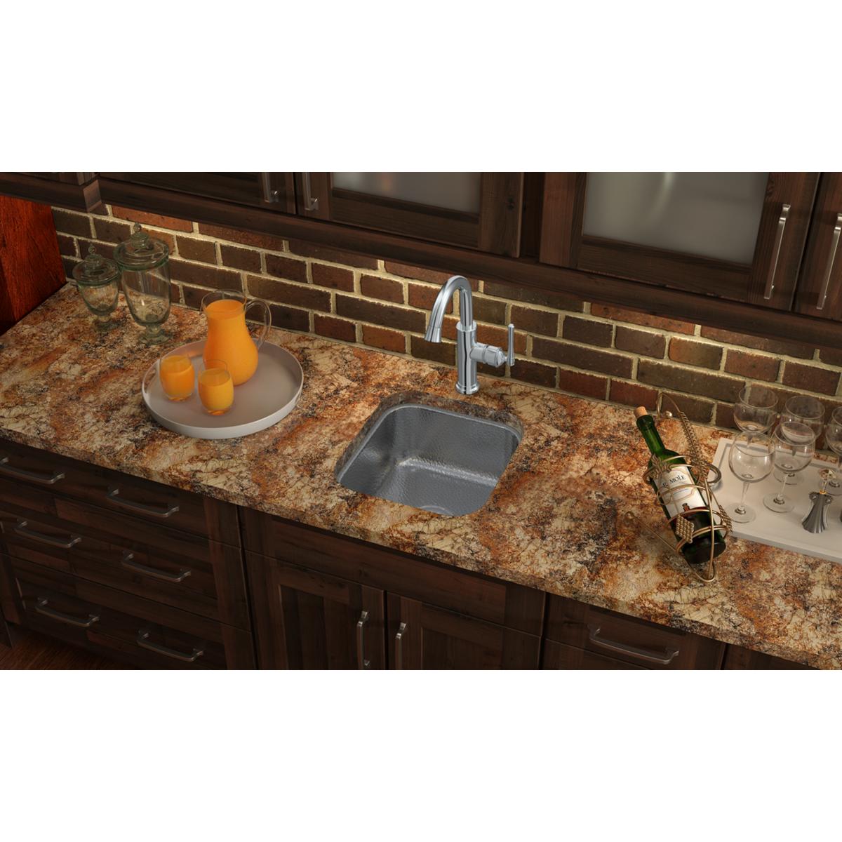 Elkay Stainless Steel 16" x 18" x 7-1/2", Single Bowl Undermount Bar Sink SCUH1416SH