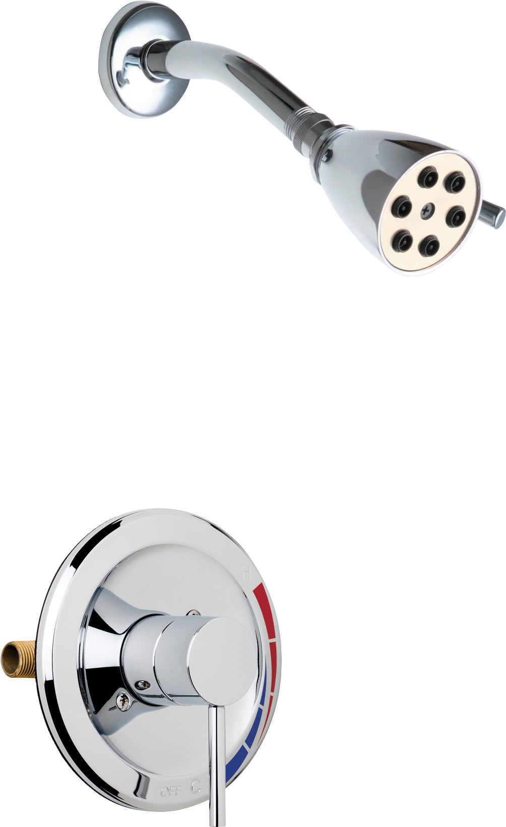 Chicago Faucets SH-PB1-01-000 1/2" Pressure balancing tub and shower system with shower head