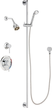 Chicago Faucets SH-PB1-11-022 1/2" Pressure balancing shower system with hand spray and 48" slide bar