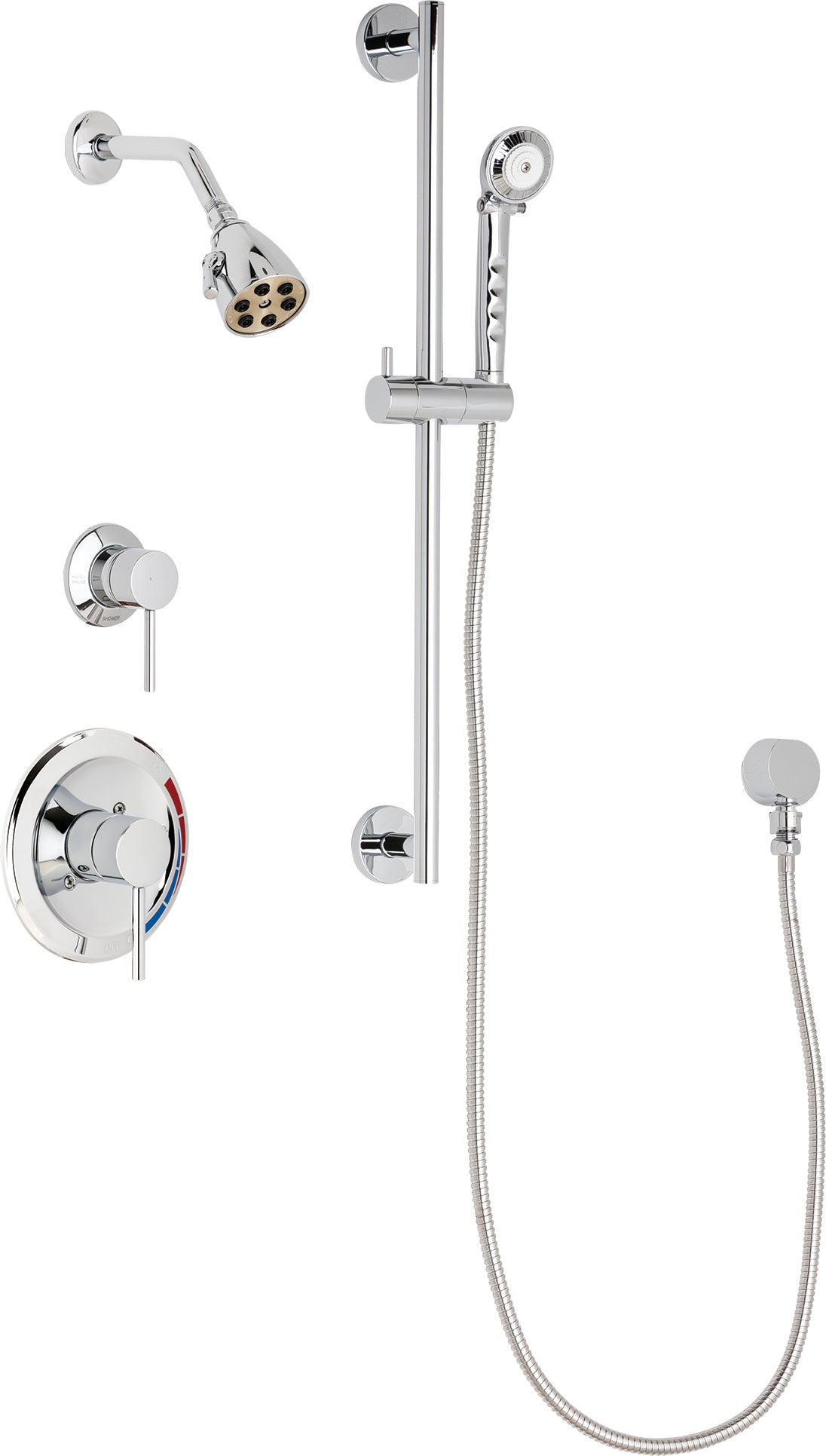 Chicago Faucets SH-PB1-11-031 1/2" Pressure balancing shower system with hand spray and 24" slide bar