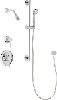 Chicago Faucets SH-PB1-12-011 1/2" Pressure balancing shower system with hand spray and 24" slide bar
