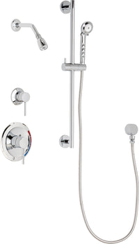 Chicago Faucets SH-PB1-12-031 1/2" Pressure balancing shower system with hand spray and 24" slide bar