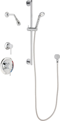Chicago Faucets SH-PB1-13-021 1/2" Pressure balancing shower system with hand spray and 24" slide bar