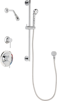 Chicago Faucets SH-PB1-13-031 1/2" Pressure balancing shower system with hand spray and 24" slide bar