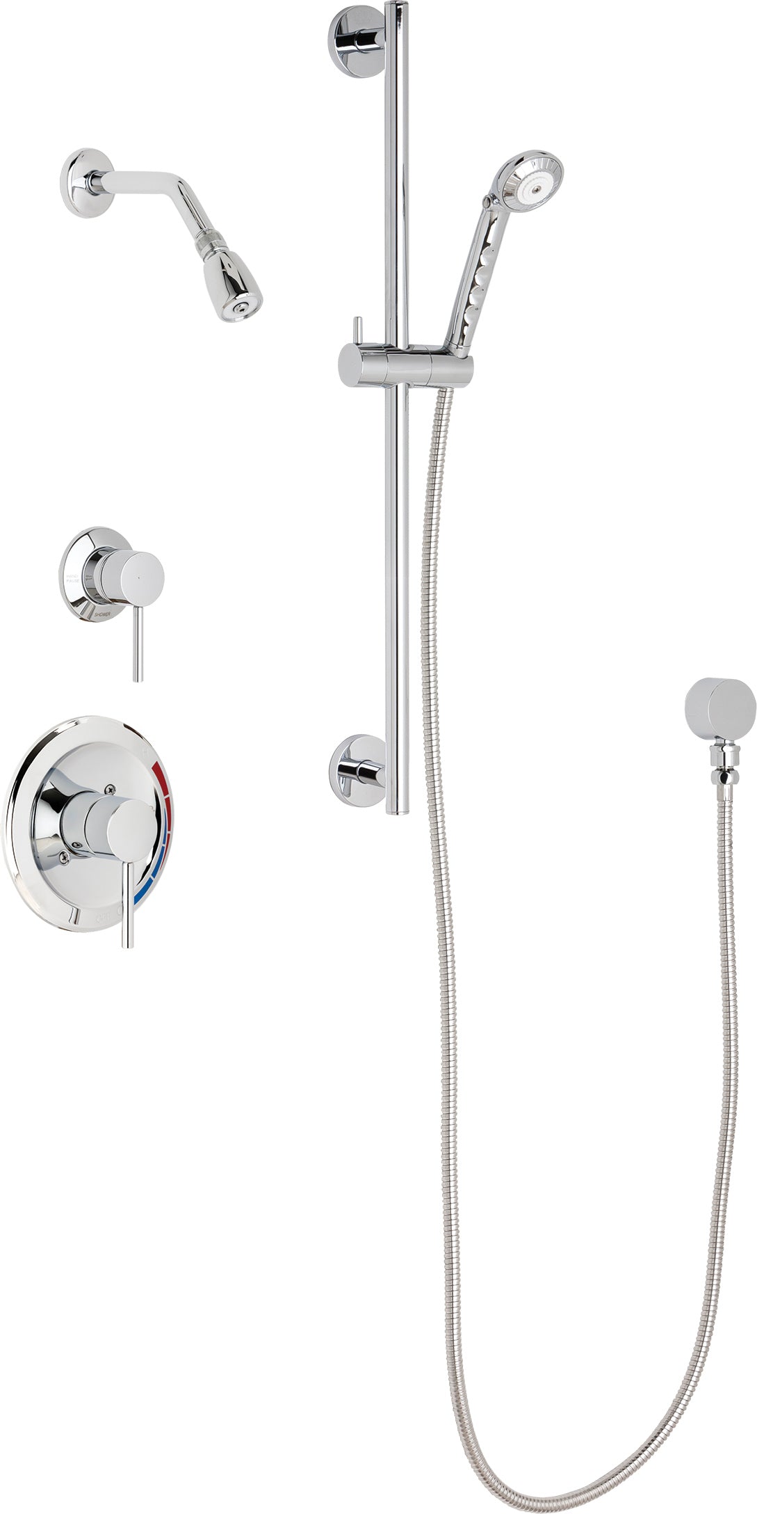 Chicago Faucets SH-PB1-13-041 1/2" Pressure balancing shower system with hand spray and 24" slide bar