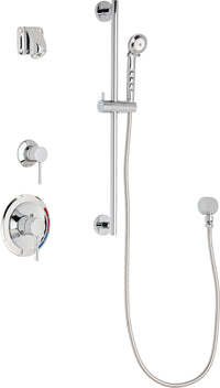 Chicago Faucets SH-PB1-14-011 1/2" Pressure balancing shower system with hand spray and 24" slide bar