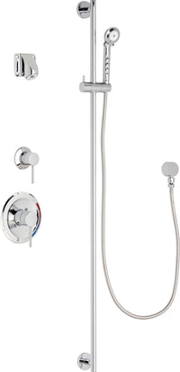 Chicago Faucets SH-PB1-14-032 1/2" Pressure balancing shower system with hand spray and 48" slide bar