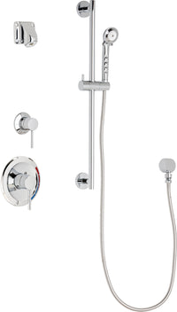 Chicago Faucets SH-PB1-15-011 1/2" Pressure balancing shower system with hand spray and 24" slide bar