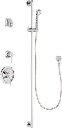 Chicago Faucets SH-PB1-15-012 1/2" Pressure balancing shower system with hand spray and 48" slide bar