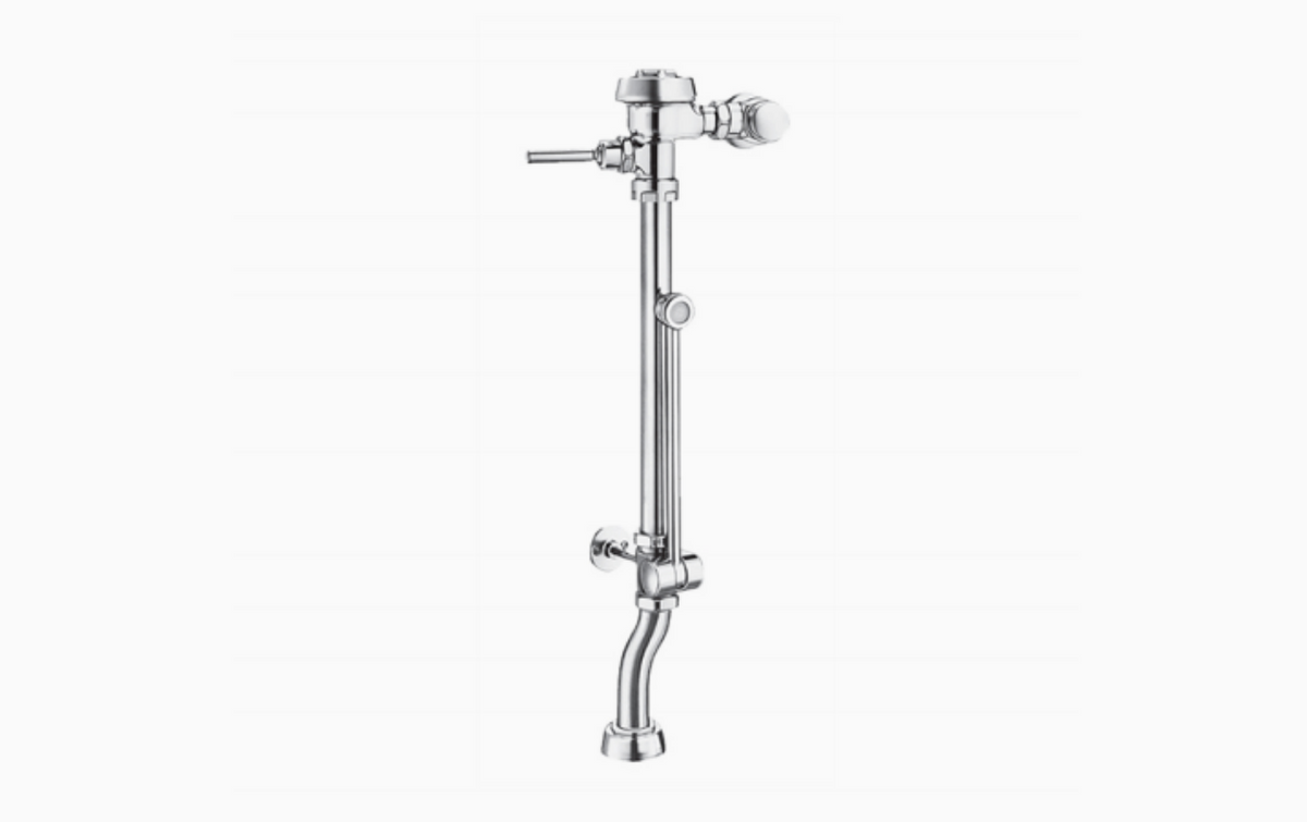 Sloan Royal BPW 1000-1.6 Exposed Manual Flushometer, 1.6 gpf, Top Spud, Polished Chrome, 1-1/2" Offset, with F182 1 1/2 Option OFF