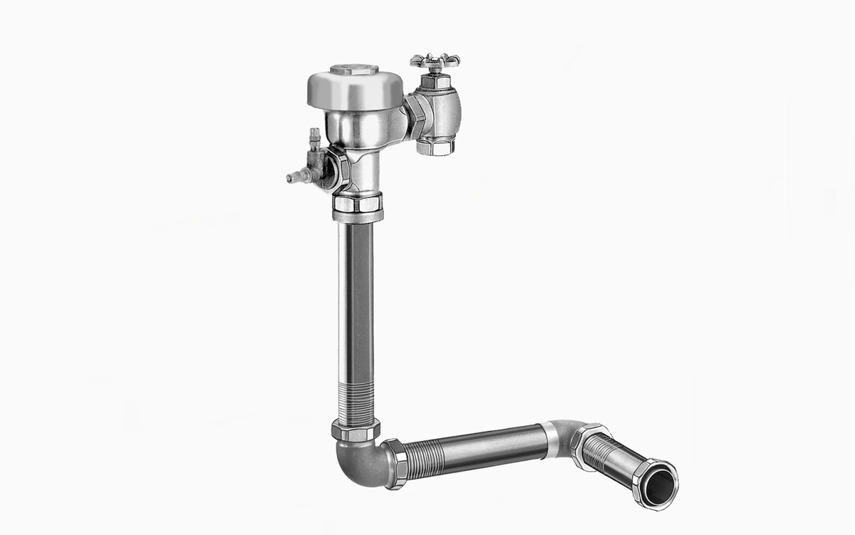 Sloan 943-1.6 Concealed Manual Flushometer, 1.6 gpf, Rear Spud, Unfinished (Rough Brass)