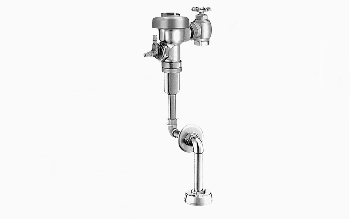 Sloan 997-0.5 Concealed Manual Flushometer, 0.5 gpf, Top Spud, Unfinished (Rough Brass)