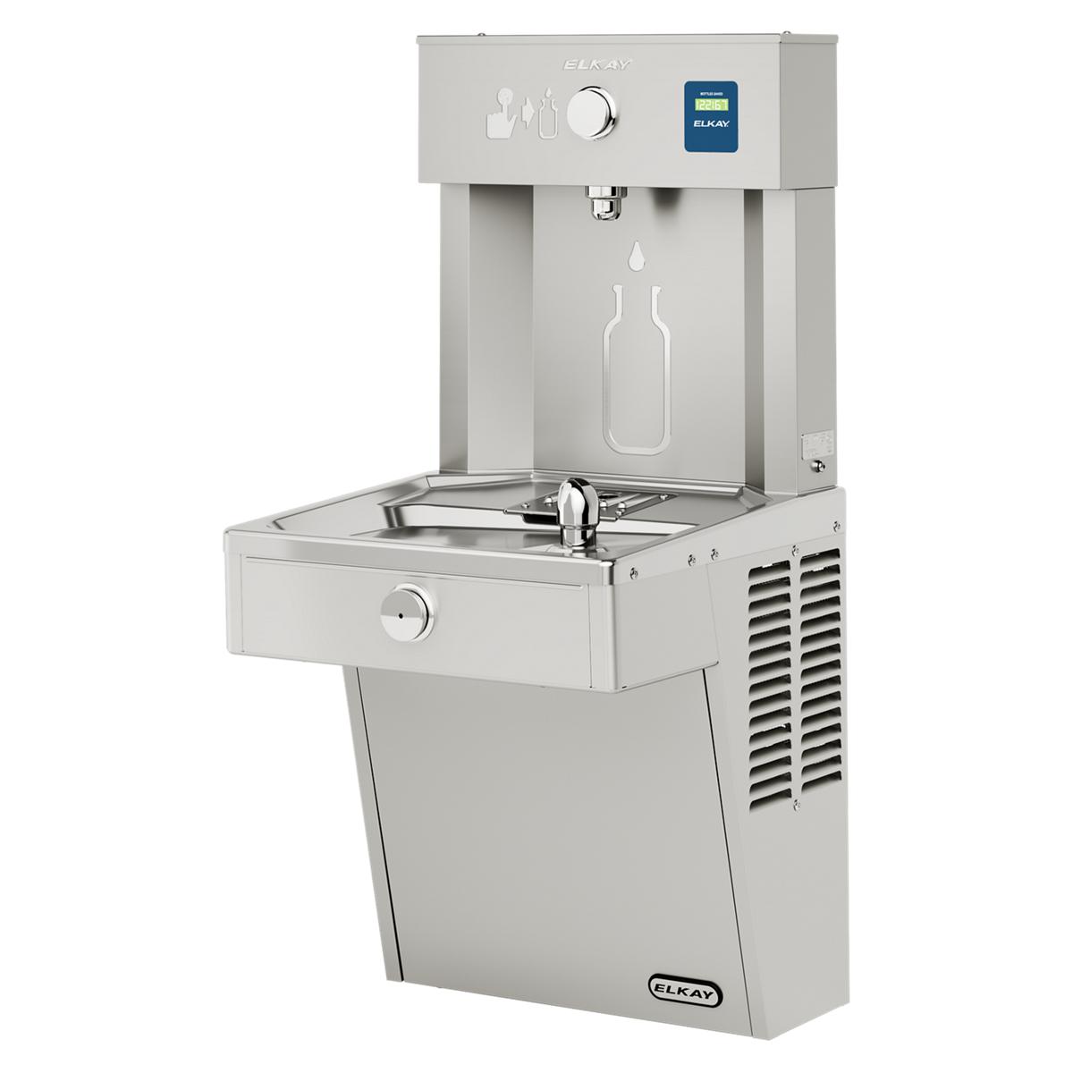 Elkay ezH2O Vandal-Resistant Bottle Filling Station & Single Cooler, Non-Filtered Non-Refrigerated Stainless VRCDWSK