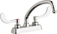 Chicago Faucets W4D-L9E1-317ABCP Lead-Free Deck-mounted manual faucet with 4" centers