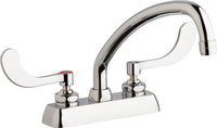 Chicago Faucets W4D-L9E35-317ABCP Lead-Free Deck-mounted manual faucet with 4" centers