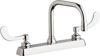 Chicago Faucets W8D-DB6AE35-317AB Lead-Free Deck-mounted manual faucet with 8" centers