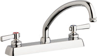 Chicago Faucets W8D-L9E1-369ABCP Lead-Free Deck-mounted manual faucet with 8" centers