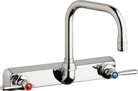 Chicago Faucets W8W-DB6AE35-369AB Lead-Free Wall-mounted manual faucet with 8" centers