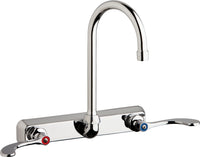 Chicago Faucets W8W-GN2AE35-317AB Lead-Free Wall-mounted manual faucet with 8" centers