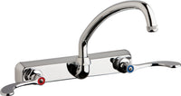 Chicago Faucets W8W-L9E1-317ABCP Lead-Free Wall-mounted manual faucet with 8" centers