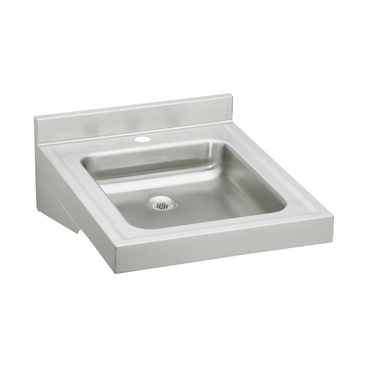 Elkay Sturdibilt Stainless Steel 19" x 23" x 4", Wall Hung Single Bowl Lavatory Sink WCL1923OSD1