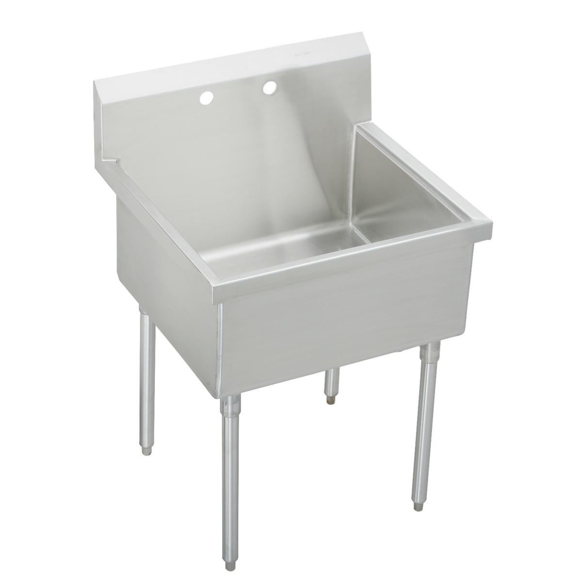 Elkay Weldbilt Stainless Steel 39" x 27-1/2" x 14" Floor Mount, Single Compartment Scullery Sink WNSF81362