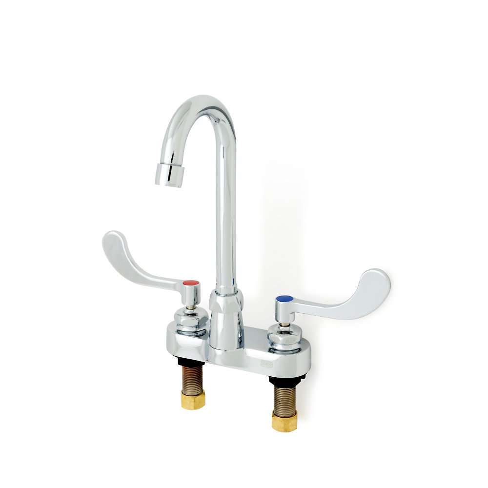 Zurn Z812A4-XL-FC1.5 Lead-Free AquaSpec Centerset 3-1/2" Gooseneck Faucet with 4" Wrist Blade Handles